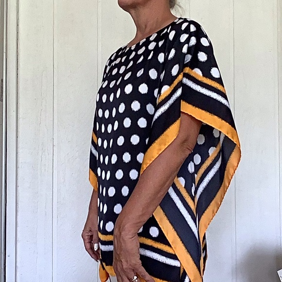 MICHAEL KORS KIMONO POLKA DOT TOP SMALL/MEDIUM - Picture 3 of 11
